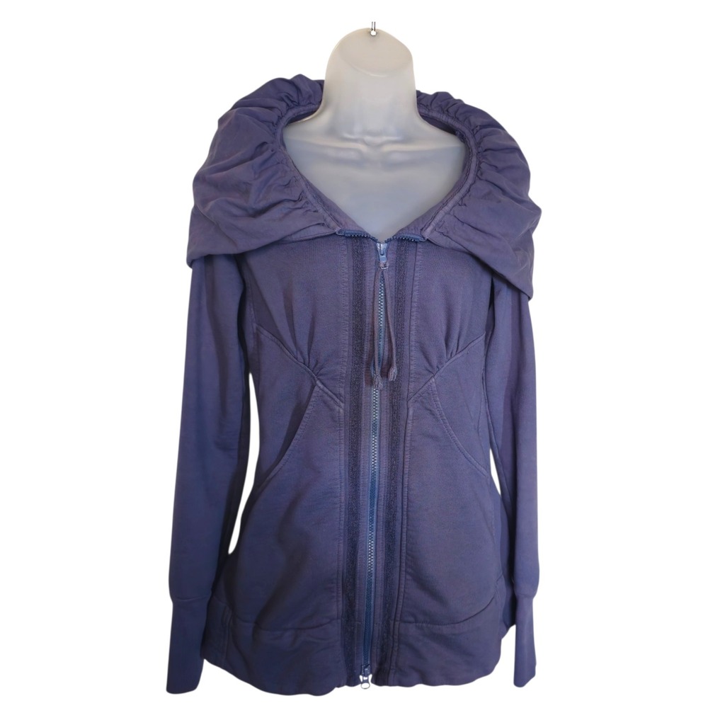 Prairie Underground Slate Blue Cloak Hoodie Fleece Jacket Sz S - Picture 5 of 9